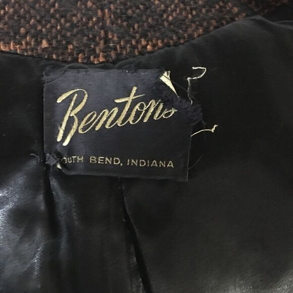 Vintage Benton’s South Bend brown black patterned material not included … - Picture 5 of 8